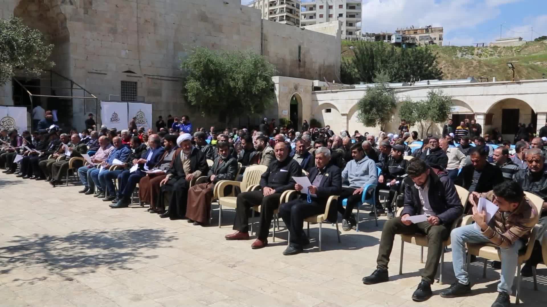 أهالي حلب يحيون يوم القدس العالمي بمهرجان خطابي في مقام مشهد النقطة